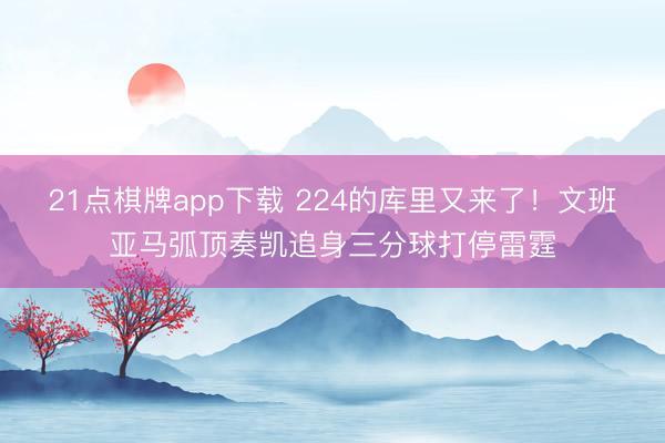 21点棋牌app下载 224的库里又来了！文班亚马弧顶奏凯追身三分球打停雷霆